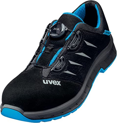 Uvex 2 Trend Halbschuh mit BOA Fit System, Sicherheitsschuhe S1 P SRC, Arbeitsschuhe für Herren, Schwarz/Blau, im Sale